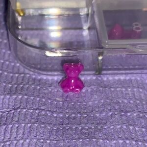 10pcs 3D Nail Charm Purple Mini Teddy Bear - Made For All Nail Lengths
